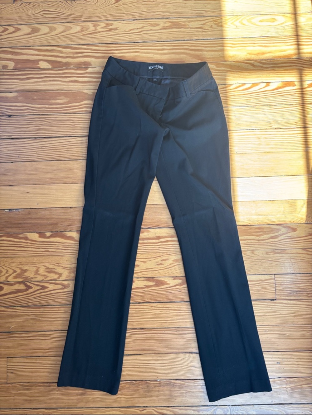 Express Black Straight-Leg Dress Pants